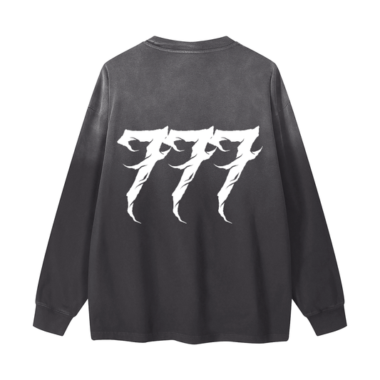 777 Gradient Vintage Washed Long Sleeve Tee