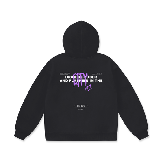 Flashier In The City Oversize Fleece Hoodie